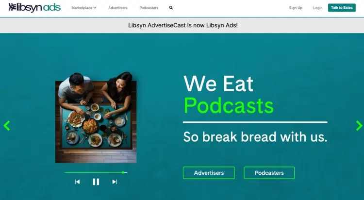 Libsyn Ads effortlessly connects podcasters and advertisers for sponsorship and podcast monetization