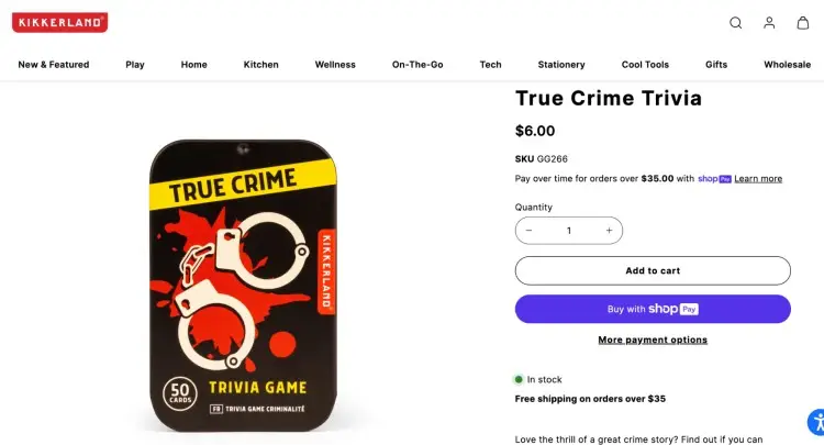 True Crime Trivia card game – a fun and affordable gift idea for crime podcast lovers