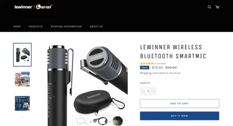 Lewinner Wireless Bluetooth SmartMic, priced at $79.99, is one of the best budget options for podcast hosts, perfect for recording sessions with wireless convenience.