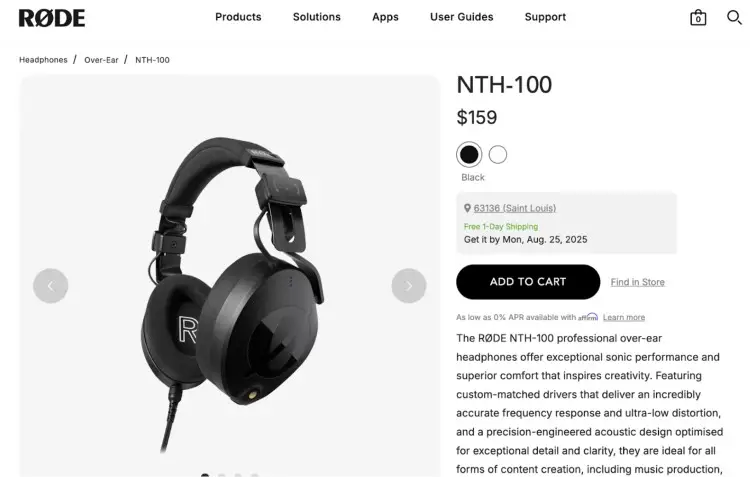 RØDE NTH-100 over-ear headphones allow creators to achieve precise audio clarity and comfort for professional production
