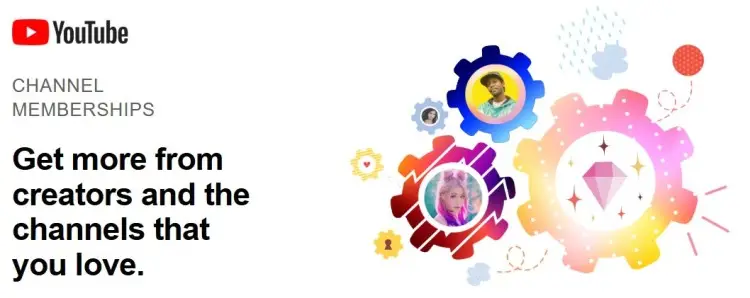 YouTube Channel Memberships page showing how creators can make money on youtube through paid memberships and exclusive content.