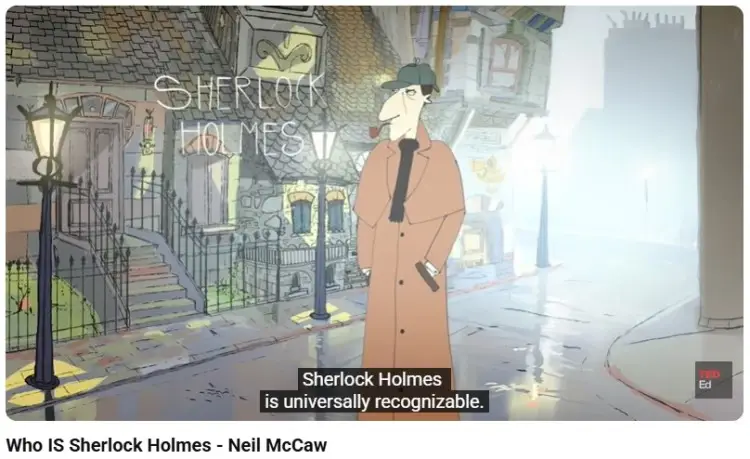 Illustration of Sherlock Holmes representing a strong sense of reason and logical thinking used to solve problems