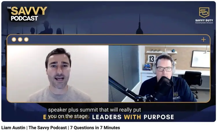 Podcast interview featuring a coach who is comfortable with speaking and sharing insights on building confidence and authority