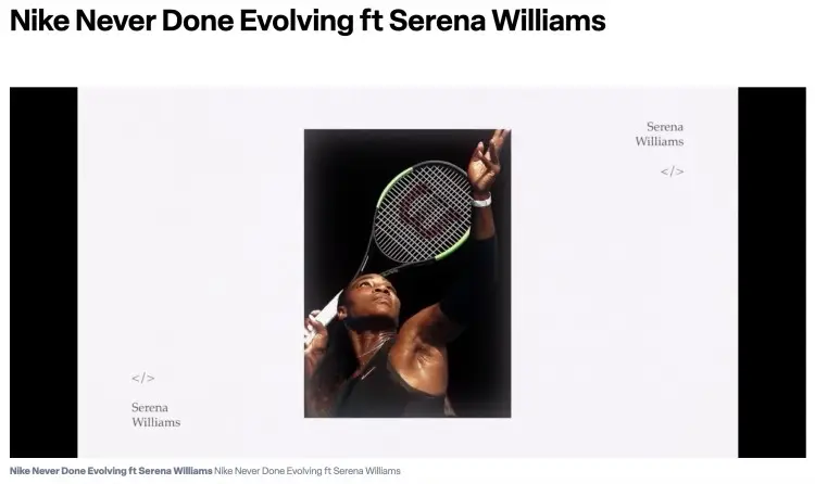 Nike ad featuring Serena Williams aims to convince audience with performance and brand trust.