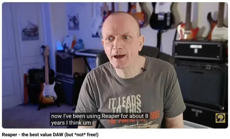 Music producer discussing why Reaper is considered a best value DAW for recording, editing, and music production.