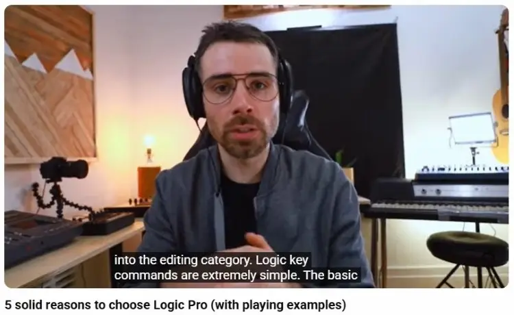 Music producer explaining a Logic Pro X based editing and music production workflow