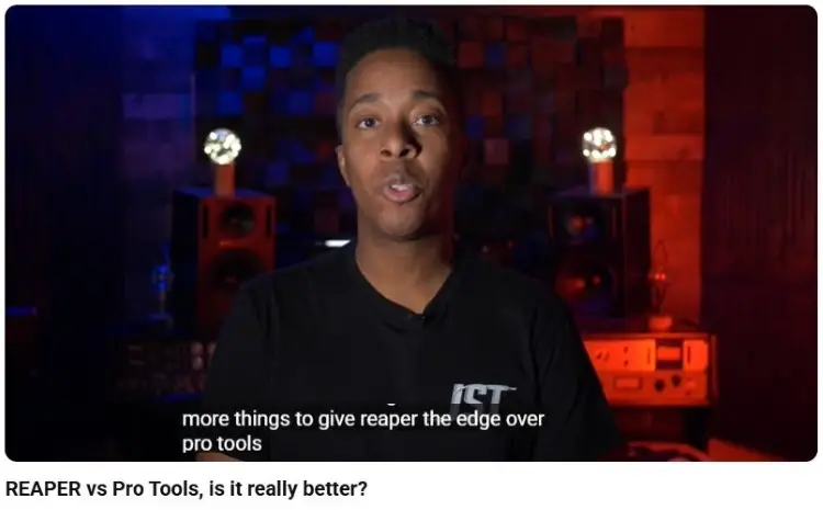 Video creator comparing REAPER and Pro Tools workflow for music and podcast production