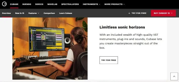 Music producer using Cubase software for sound design and professional audio production