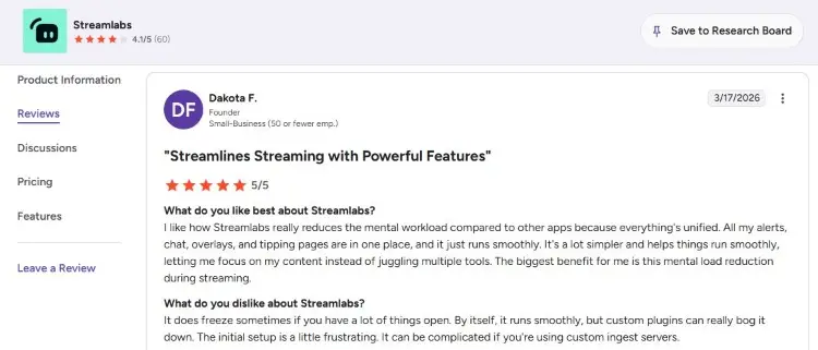 Streamlabs support review discussing streaming tools, overlays, widgets, and creator workflows