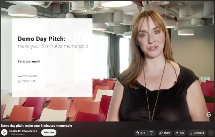 A startup founder preparing to give a speech or presentation during a demo day pitch.
