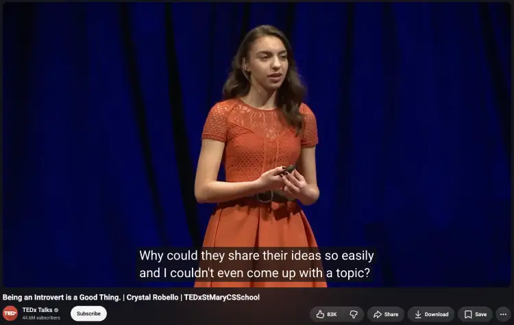 TEDx speaker creating an emotional connection with the audience while sharing a personal perspective