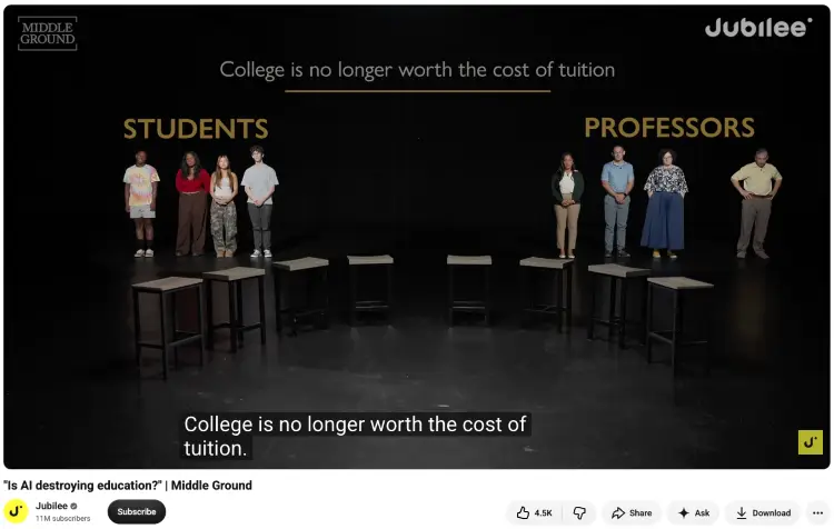College students and professors preparing to debate whether college is worth the cost of tuition