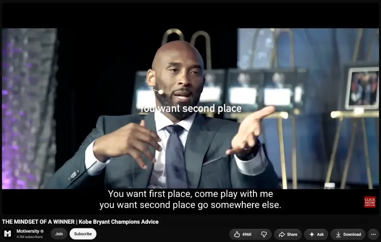 Speaker sharing competitive advice in one of many examples of motivational speeches