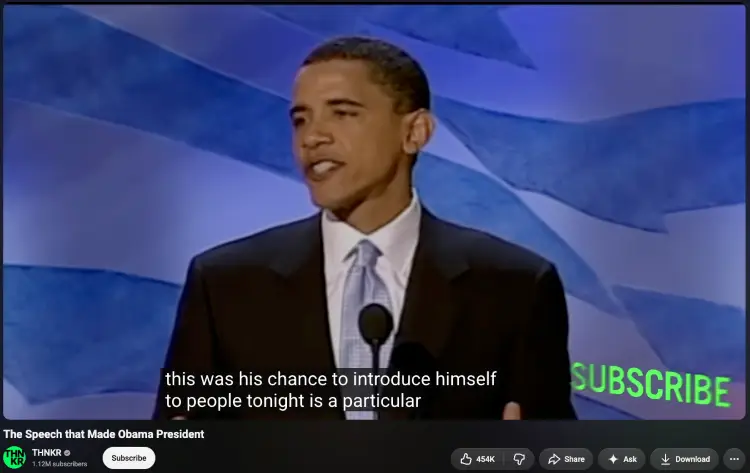 Political convention speech delivered from a stage to a national audience