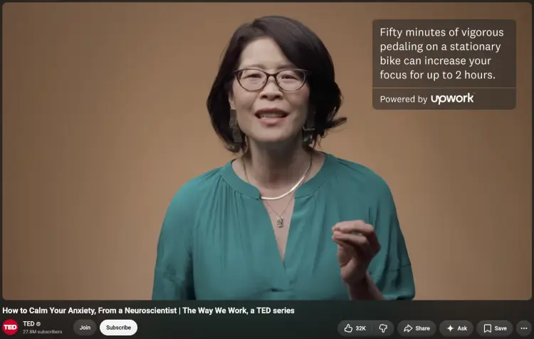 Neuroscientist explaining techniques that can help manage anxiety levels
